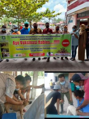 Kegiatan Vaksinasi Rabies Bagi Hewan Peliharaan di Kecamatan Pinggir Kab. Bengkalis